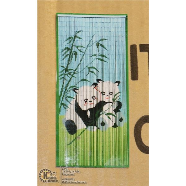 NEW BEADED CURTAIN / WALL HANGING WITH 2 PANDAS &