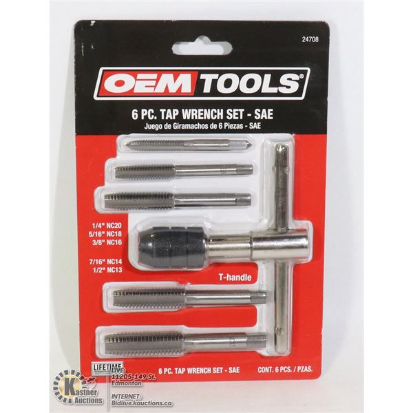NEW OEMTOOLS 6 PC TAP WRENCH SET - SAE