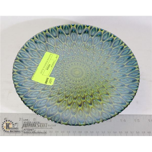 PEACOCK PEDESTAL PLATE