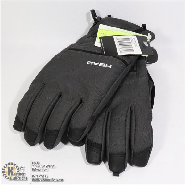 NEW HEAD MEN'S SKI GLOVES SIZE: MEDIUM