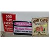 Image 1 : 2 METAL SIGNS- DOGSLED PARKING - WOMAN CAVE