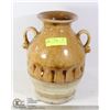 Image 1 : LARGE GOLD COLORED POTTERY POT