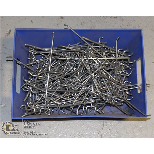 BIN OF PEG BOARD HOOKS