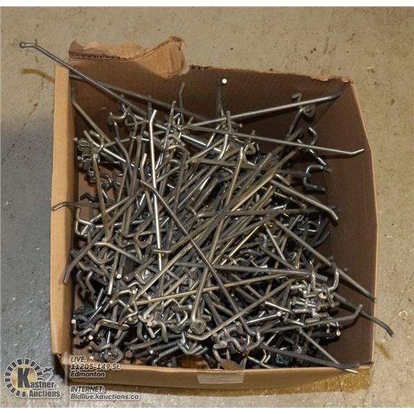 BIN OF PEG BOARD HOOKS
