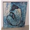 Image 1 : PICASSO PRINT:  THE BLUE NUDE.  MOUNTED ON BOARD.