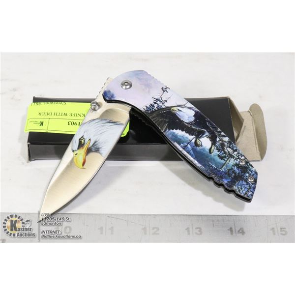 NEW FOLDING KNIFE WITH DEER THEME