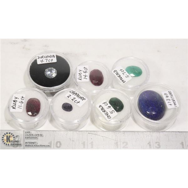 X7 GENUINE RUBY, EMERALD, SAPPHIRE, GEMS