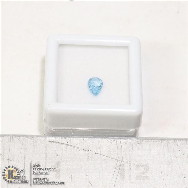 LOT OF 1 BLUE TOPAZ PEAR CUT GEMSTONE