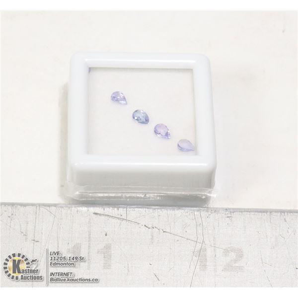 x4 TANZANITE PEAR CUT GEMSTONES