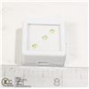 Image 1 : x3 GENUINE PERIDOT ROUND BRILLIANT GEM