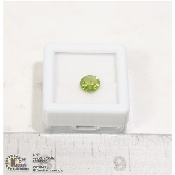 x1 GENUINE PERIDOT ROUND BRILLIANT GEM