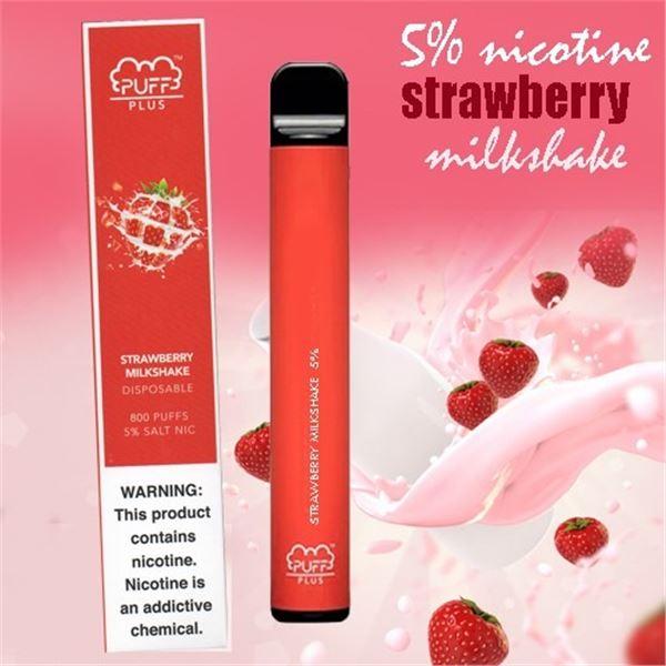 800 PUFFS PLUS E-CIGARETTE STRAWBERRY MILKSHAKE