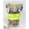Image 1 : JAR WITH VARIOUS OLD WORLD COINS