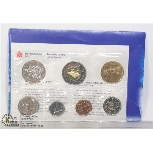 2000 RCM PROOF LIKE COIN SET SCARCE $1/25C