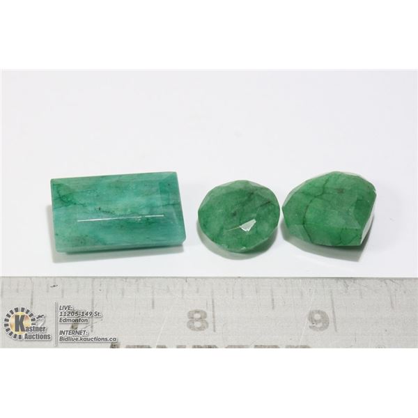 #87-GREEN EMERALD GEMSTONES 109.20ct
