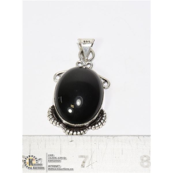 #150-BLACK OBSIDIAN PENDANT