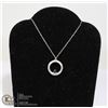 Image 1 : #159-DARK BLUE TOPAZ PENDANT/ NECKLACE 18"