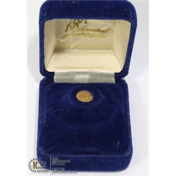 14K GOLD KRUGERRAND MINIATURE IN CASE