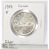 Image 1 : 1954 SILVER CANADA $1 DOLLAR COIN