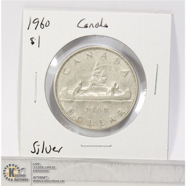 1960 SILVER CANADA $1 DOLLAR COIN