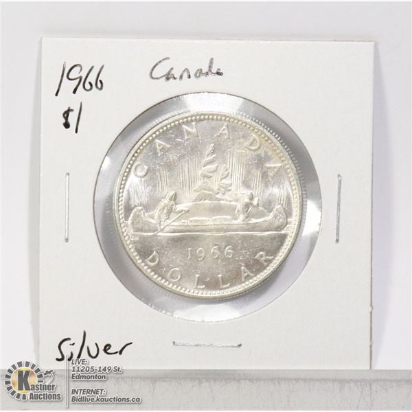 1966 SILVER CANADA $1 DOLLAR COIN
