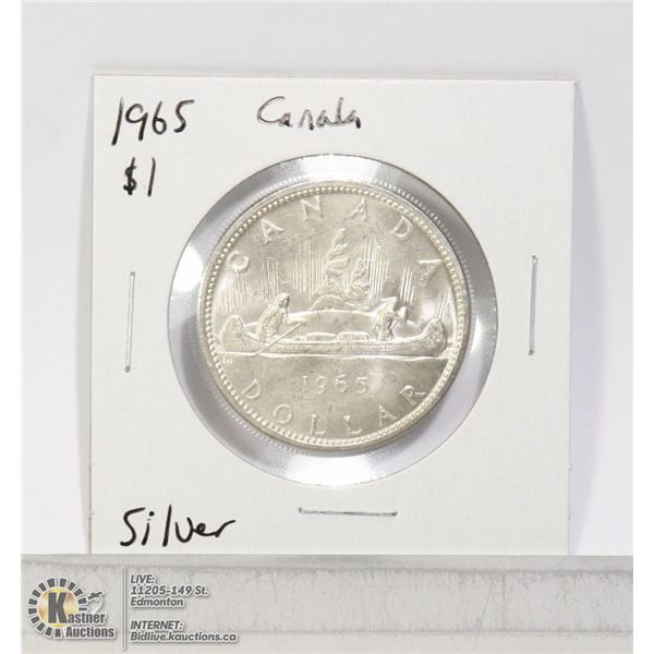 1965 SILVER CANADA $1 DOLLAR COIN