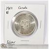 Image 1 : 1964 SILVER CANADA $1 DOLLAR COIN