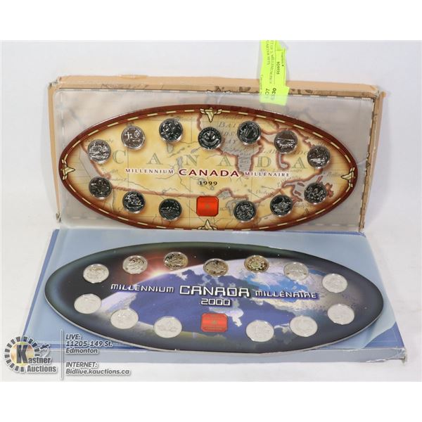 SET OF 2, MILLENNIUM PROOF-LIKE QUARTER SETS