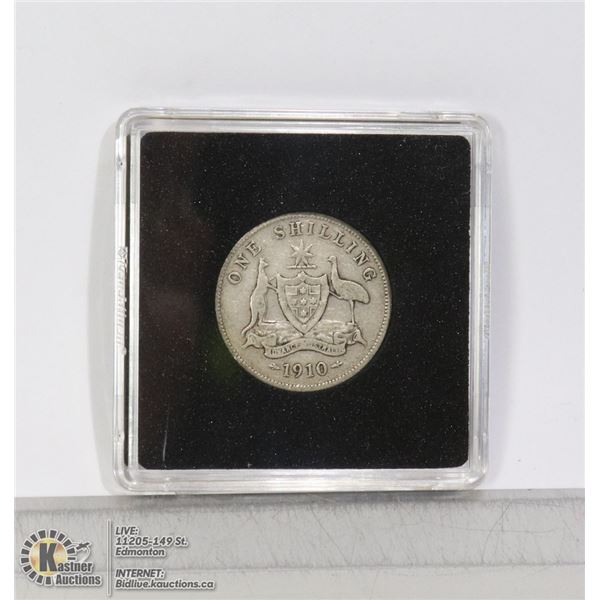 AUSTRALIA 1910 SILVER SHILLING