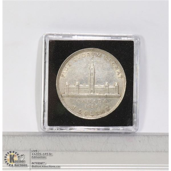 1939 PARLIAMENT CANADIAN SILVER DOLLAR COIN