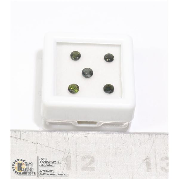 x5 TOURMALINE ROUND BRILLIANT GEMSTONES