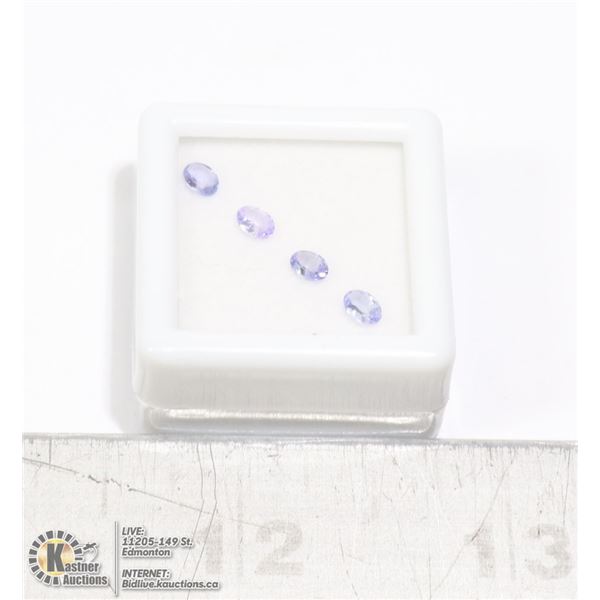 LOT OF 4 GENUINE TANZANITE OVAL CUT GEMS