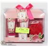 Image 1 : NEW 3PC OPALINE SPA  ROSE PETAL BATH SET