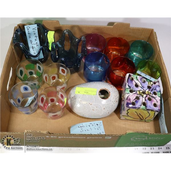 LARGE FLAT OF COLLECTIBLE GLASSWARE AND