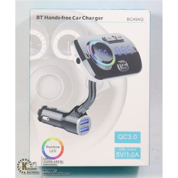 RAINBOW LED BT HANDS FREE CAR CHARGER