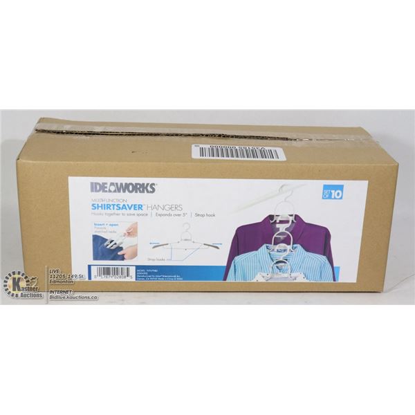 NEW 10 PACK MULTI-FUNCTION SHIRT SAVER HANGER SET