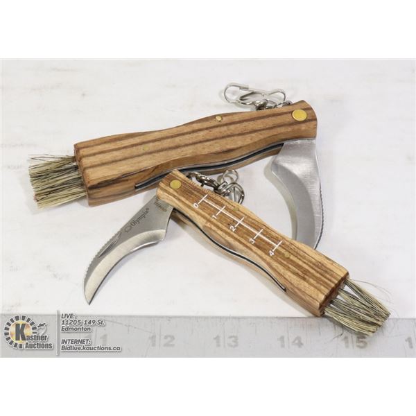 LOT OF 2 NEW OLYMPIA  CURVED BLADED KNIVES