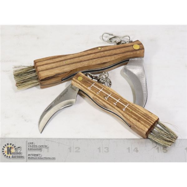 LOT OF 2 NEW OLYMPIA  CURVED BLADED KNIVES