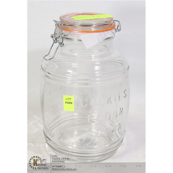 NEW STORE DISPLAY CRACKER BARREL GLASS JAR