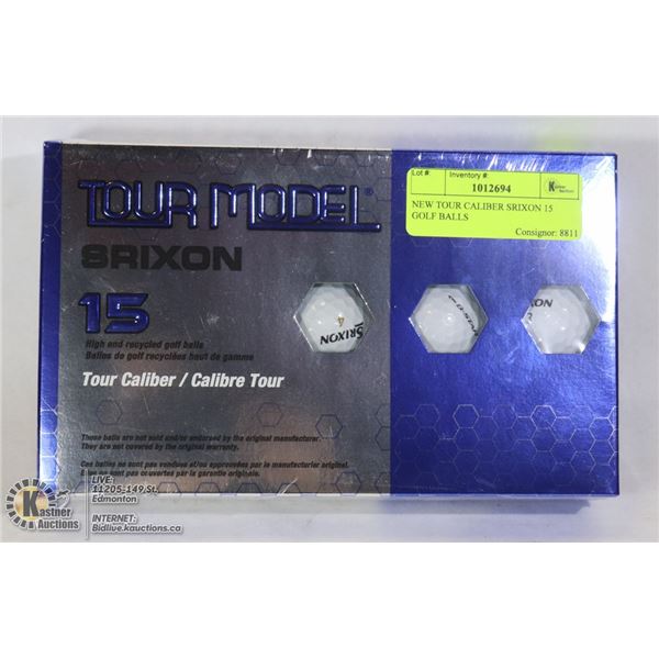 NEW TOUR CALIBER SRIXON 15 GOLF BALLS