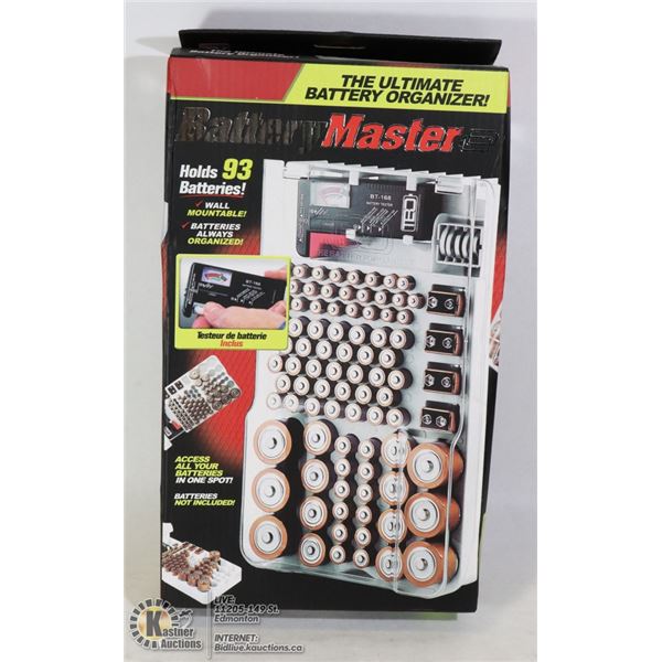 BATTERY MASTER BATTERY ORGANIZER WITH