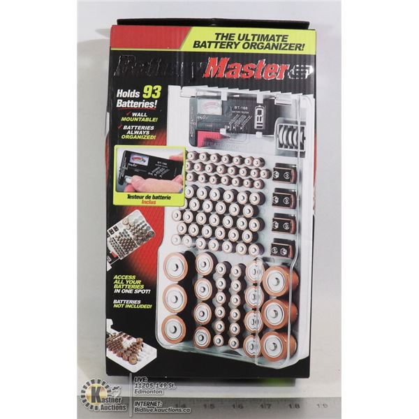 BATTERY MASTER BATTERY ORGANIZER WITH