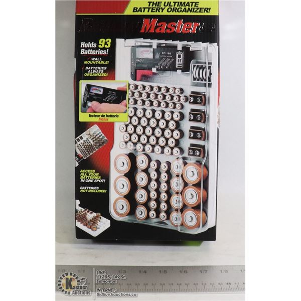 BATTERY MASTER BATTERY ORGANIZER WITH