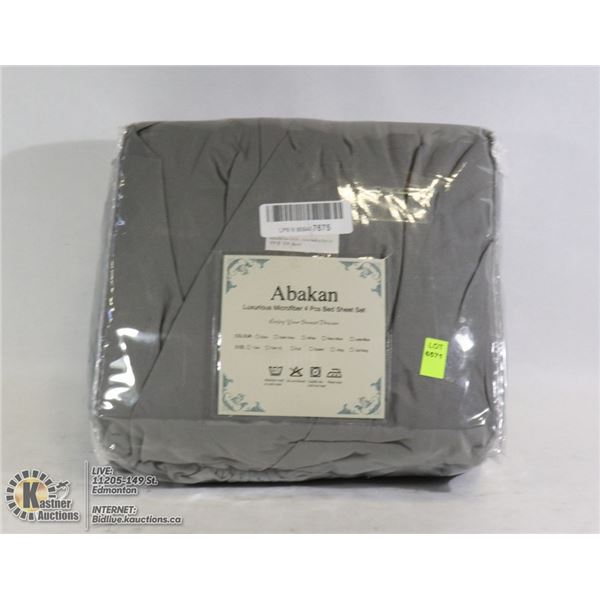 ABAKAN LUXURIOUS MICROFIBER 4 PCS QUEEN SHEET SET