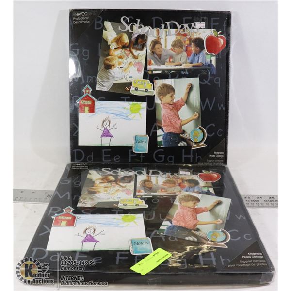 LOT OF 2 SCHOOL DAYS PICTURE FRAMES
