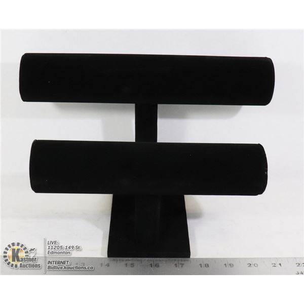 TWO TIER BLACK FELT WATCH / BRACELET DISPLAY