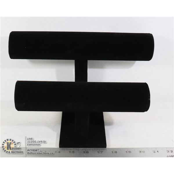 TWO TIER BLACK FELT WATCH / BRACELET DISPLAY