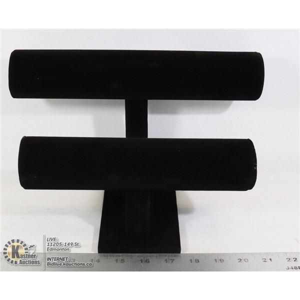 TWO TIER BLACK FELT WATCH / BRACELET DISPLAY