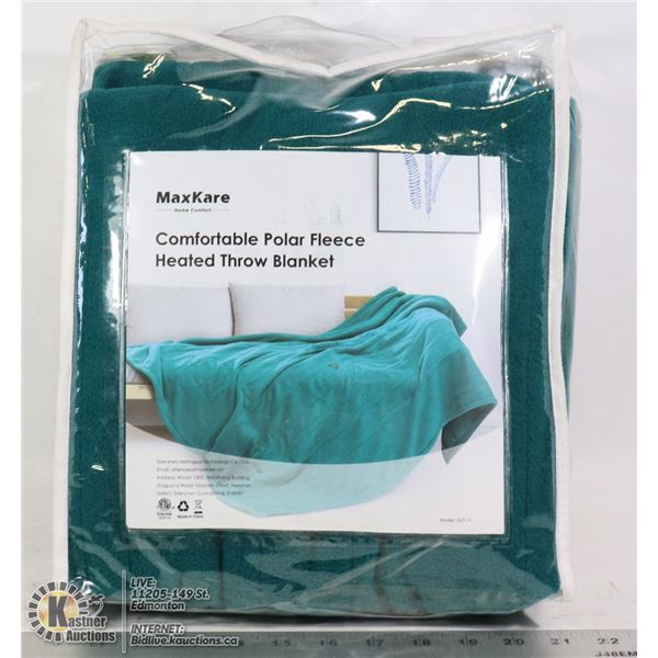 MAXKARE ELECTRIC HEATED  POLAR FLEECE THROW BLANKET
