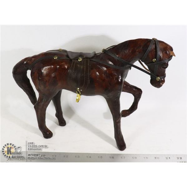 HAND CRAFTED LEATHER HORSE FIGURE